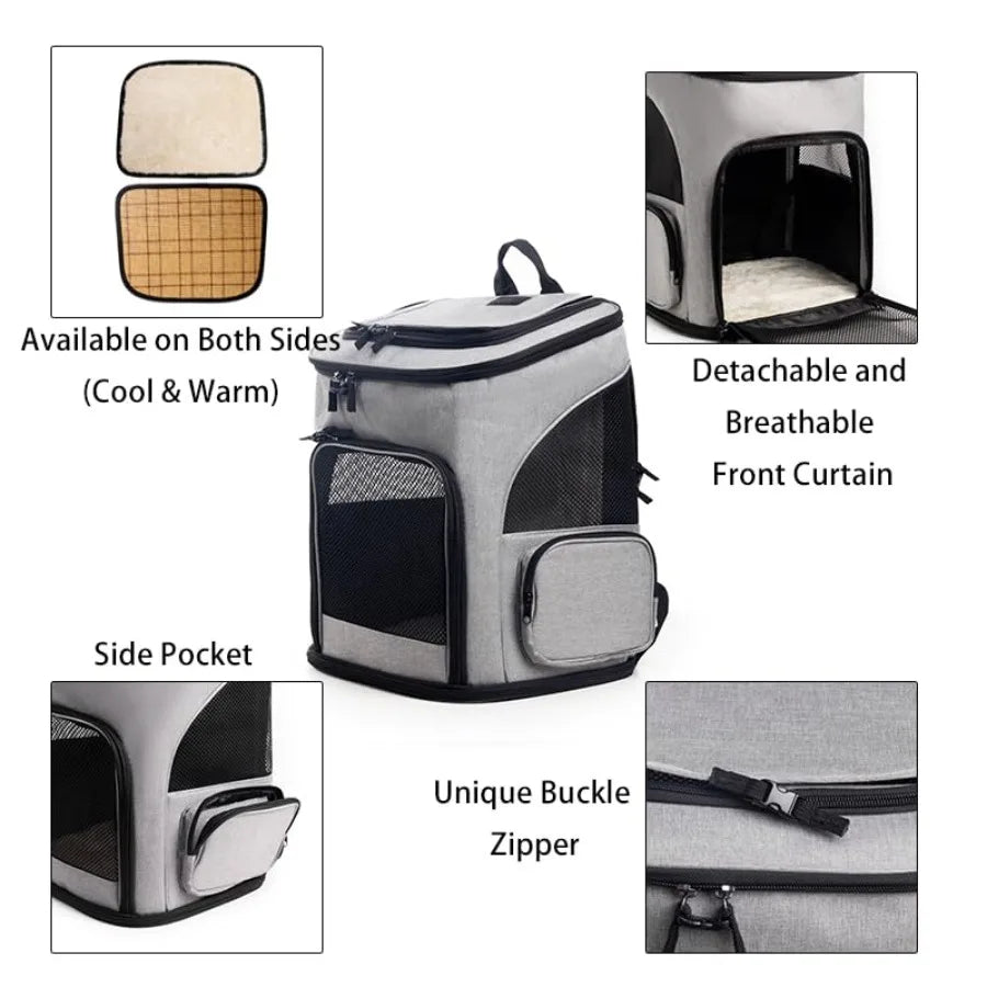 Expandable Cat Carrier Backpack For Pets Airline Approved