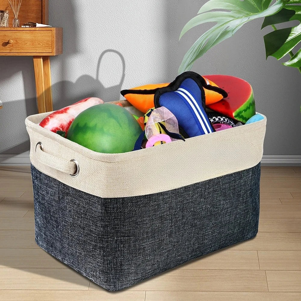 Personalized Dog Toy Basket With Free Name Print Foldable Storage