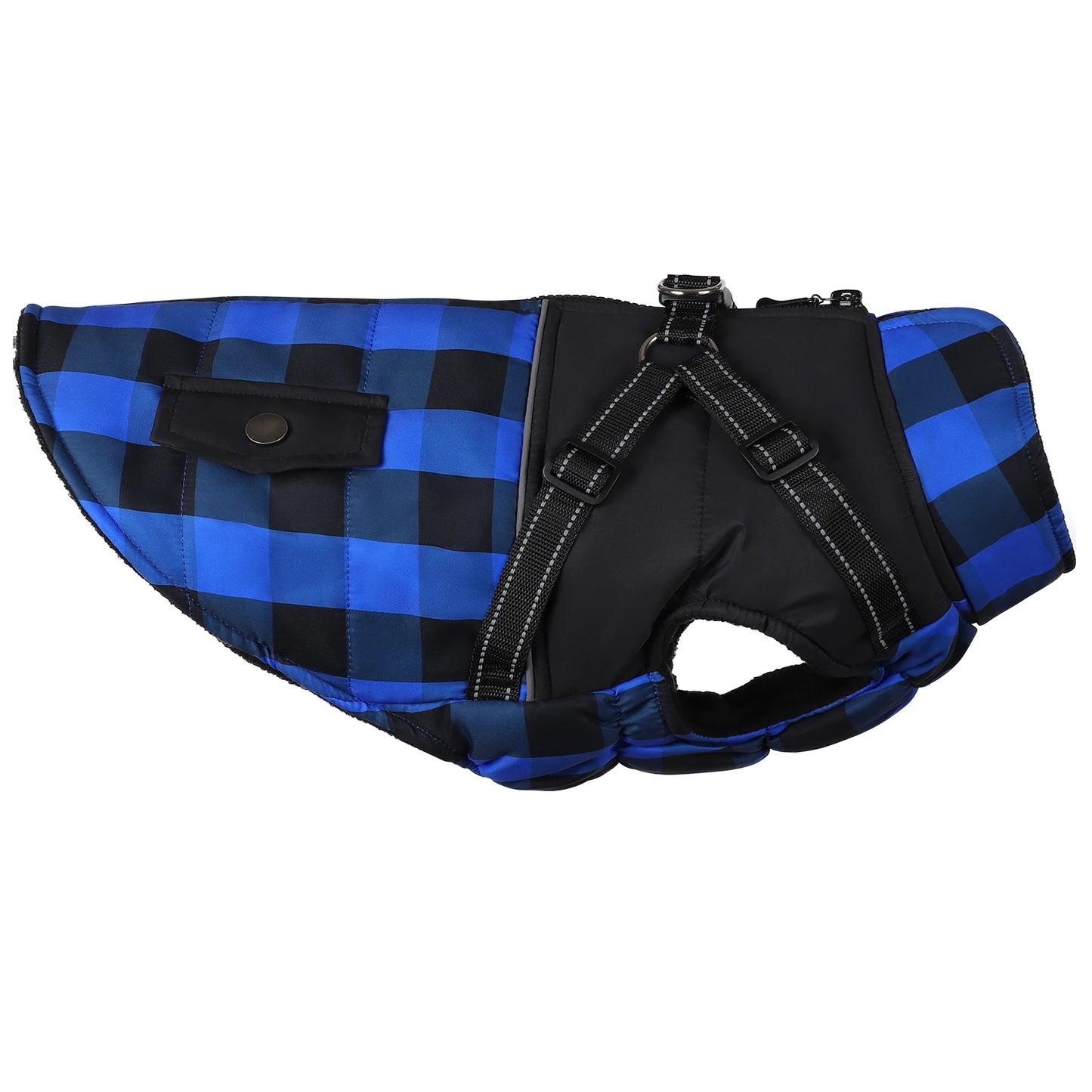 Choice Reflective Dog Jacket With Harness Winter Warm Back Zipper