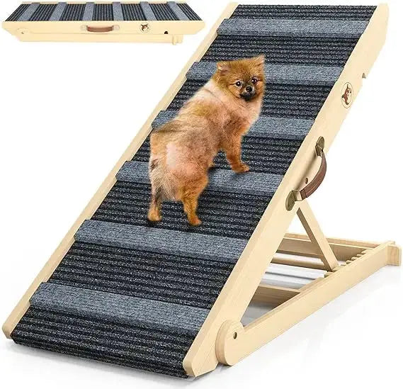 Portable Dog Ramp With 7 Adjustable Heights Non Slip Traction by Furtastic Pet Essentials