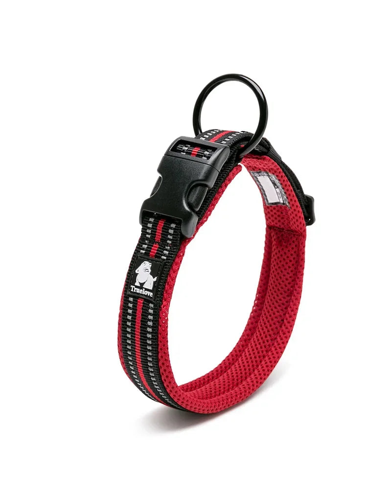 TRUELOVECN Truelove Nylon Adjustable Padded Reflective Dog Collar TLC5011
