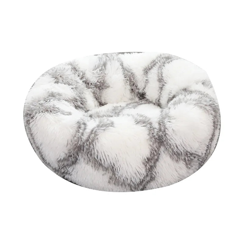 NONECN Cat Bed Washable Plush Donut Bed for Cats Soft