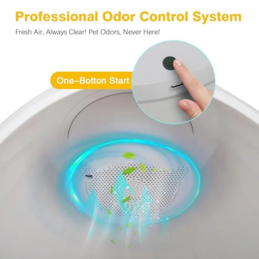 XMSJ Eggloa6 Hidden Litter Box With Plant Decor Odor Control