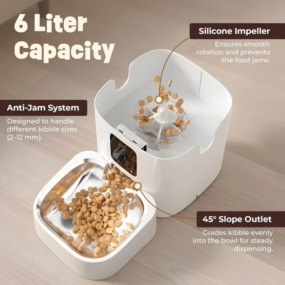 Automatic Cat Feeder With Dual Camera AI Detection WiFi App