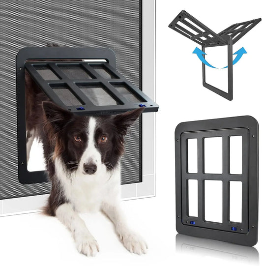 ATUBAN Dog Door For Sliding Door Lockable Magnetic Closure