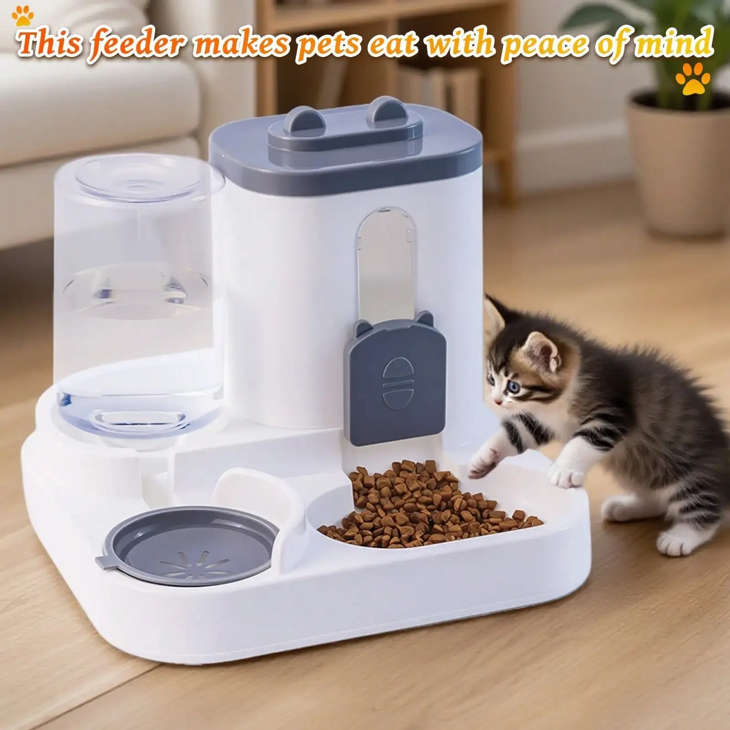 Automatic Cat Feeder and Water Dispenser Set for Pets