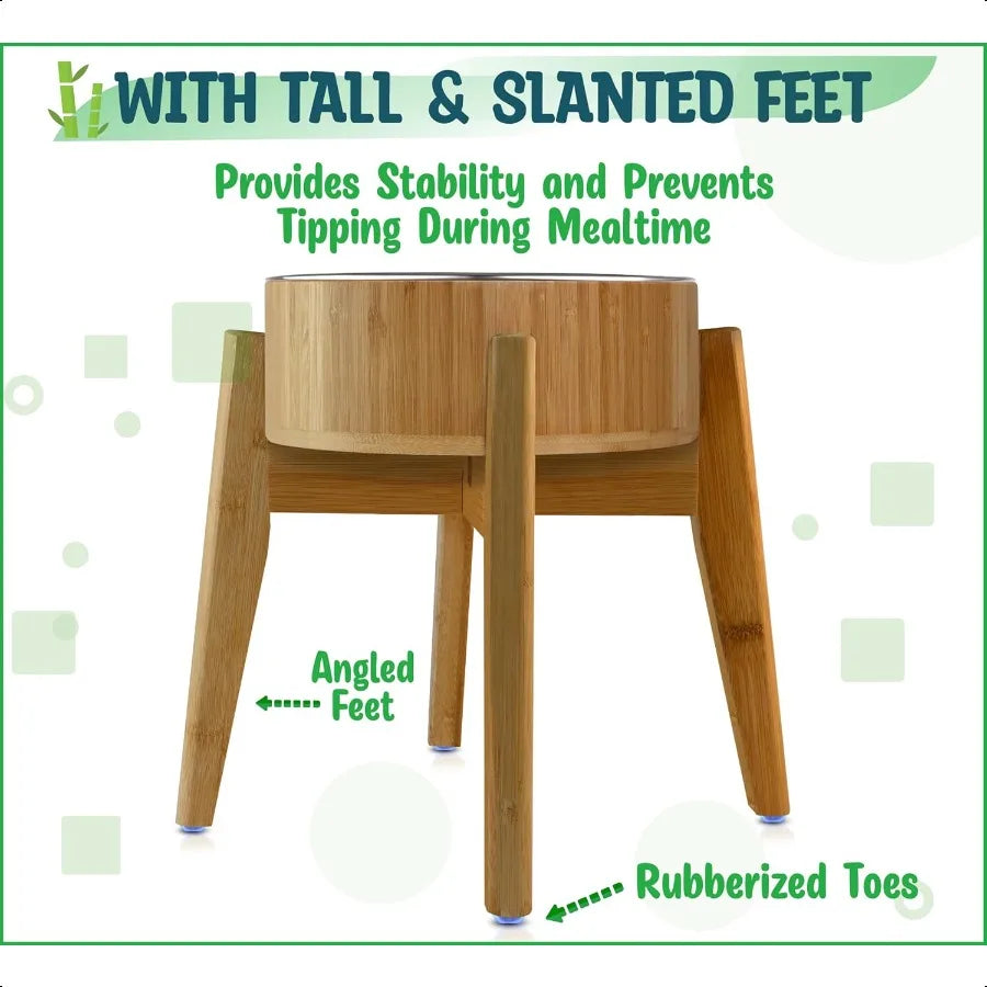 Hign-Concerned Stainless Steel Elevated Dog Bowls Raised Feeder