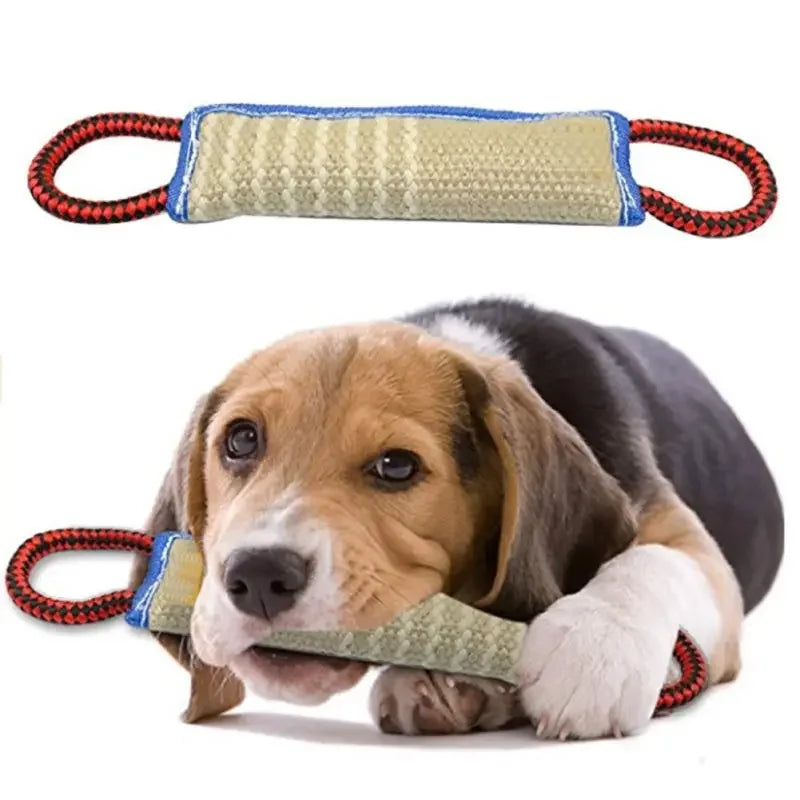 Dog Teether Chew Toy Jute Bite Pillow For Puppy Training
