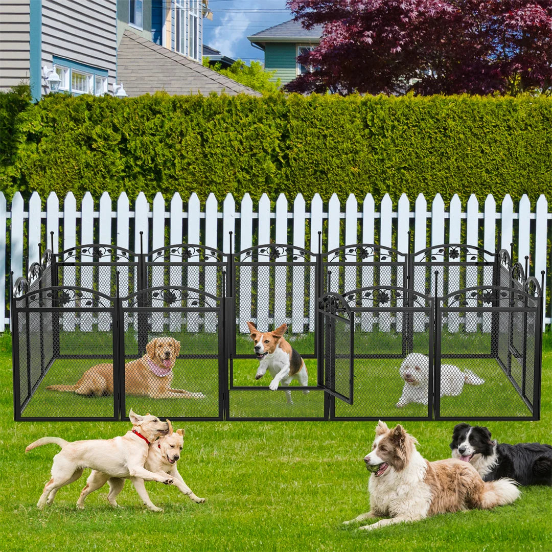 BINGOPAWH Heavy Duty Dog Playpen For Indoor Outdoor Use