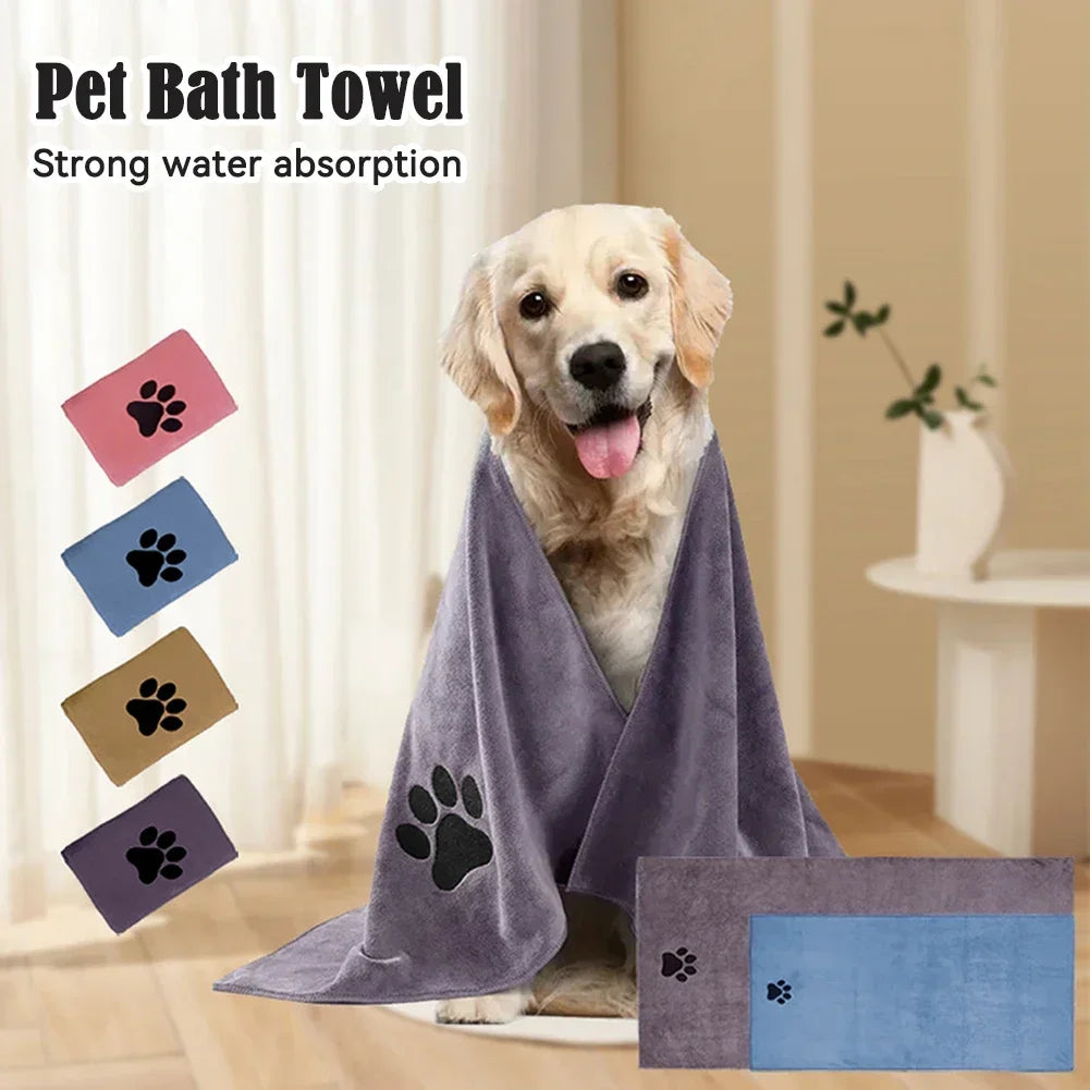 Microfiber Pet Bath Towel Super Absorbent For Dogs Cats