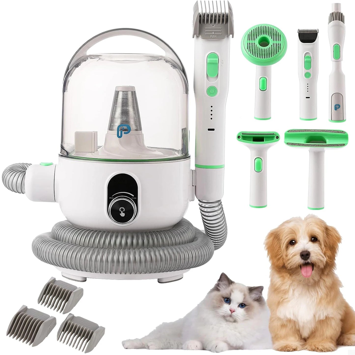 HiMISS Pet Grooming Kit 2L Vacuum Suction And 5 Tools