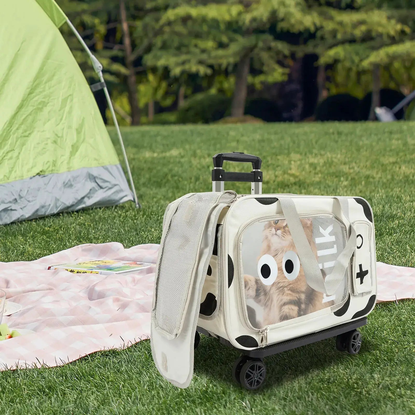 Pets Go Out with Portable Trolley Cases Suitcases for carrying cats up to 22.05 lbs small dogs up to 16.53 lbs by Furtastic Pet Essentials