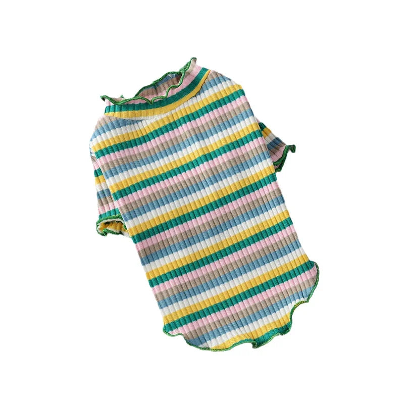 Striped Sphynx Cat Vest Shirt Cotton Pet Clothing for Cats
