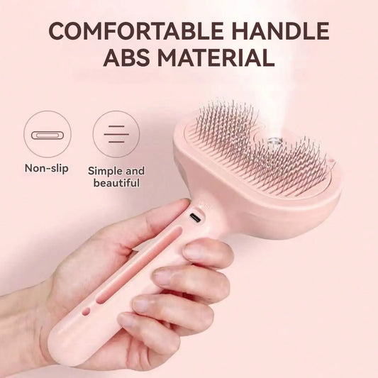 Cat Steam Brush And Water Sprayer Grooming Comb For Pets