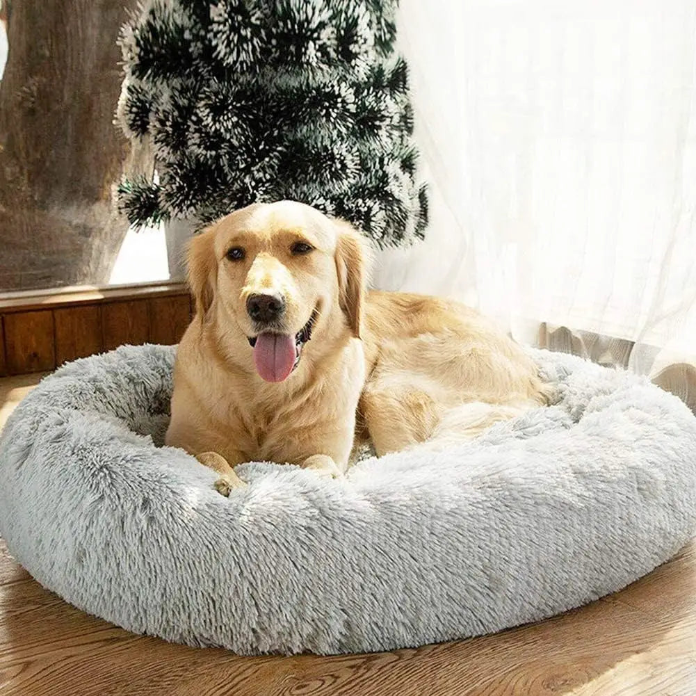 CN Zhejiang Donut Dog Bed Warm Plush Calming Washable Pet