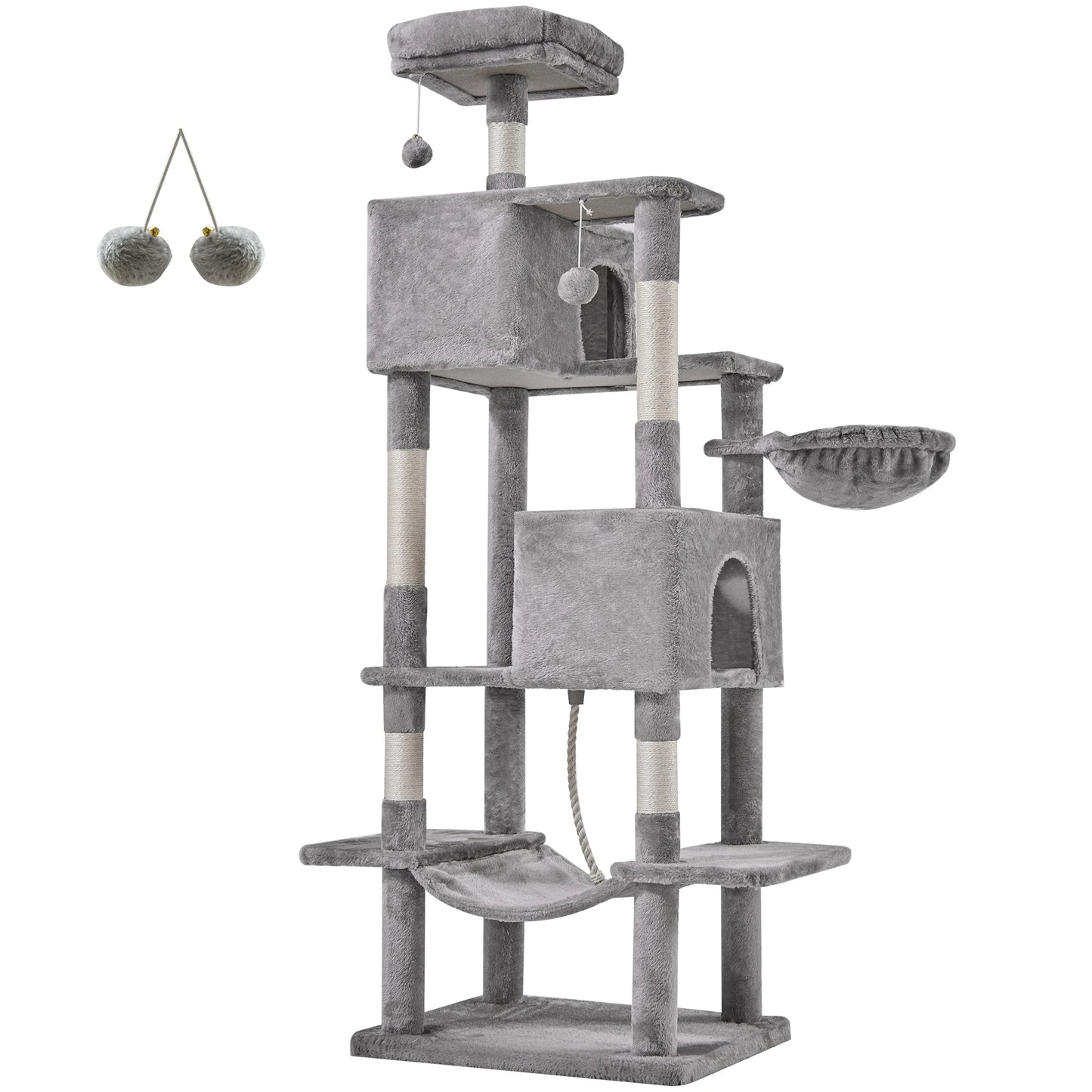 JHK Multi Level Cat Tree Tower Condo And Sisal Posts