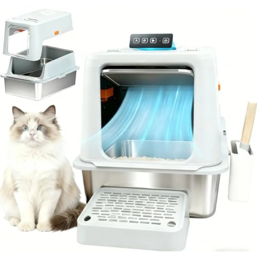 Cat Litter Box With Infrared Sensor For Multiple Cats