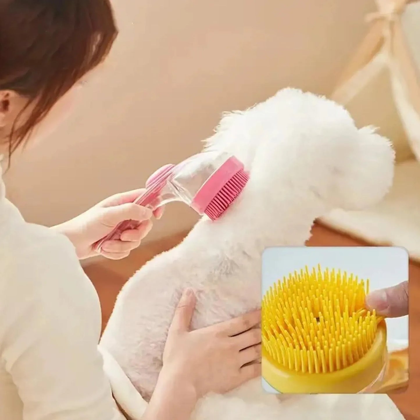 Multifunctional Pet Shampoo Brush and Liquid Bathing Massage Brush