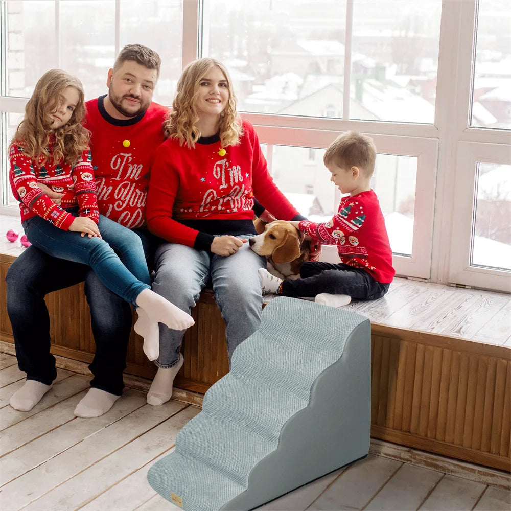 Dog Door 5 Step Pet Ramp Stairs for High Beds and Sofa