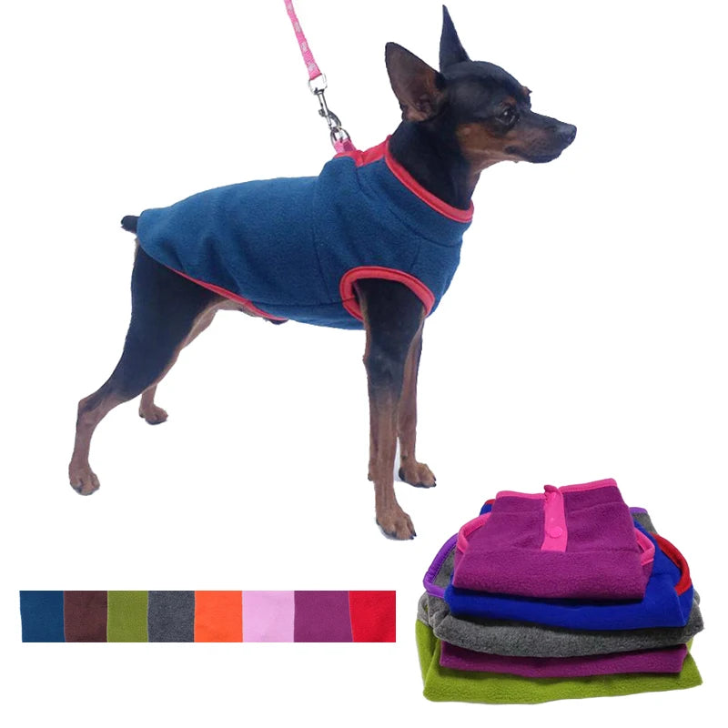 Fleece Dog Coat Vest For Dogs Autumn Winter Warm Comfort