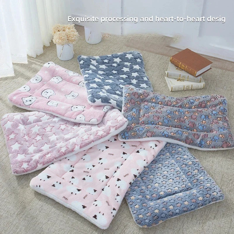 Flannel Pet Sleeping Mat Dog Bed Cushion For All Dogs
