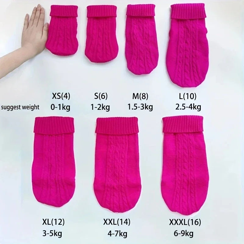 NONECN Dog Winter Knit Sweater For Small Medium Dogs