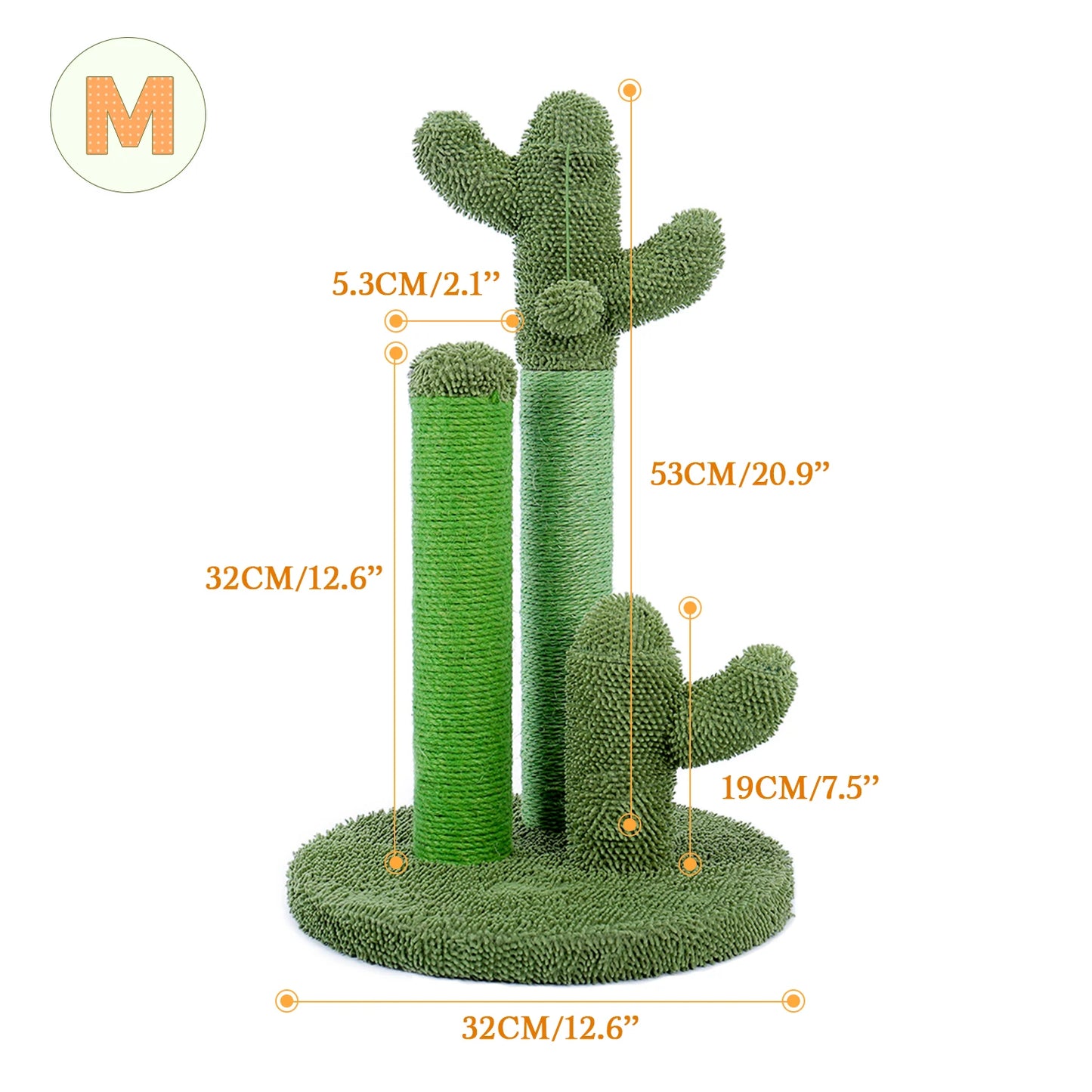 PAWZ Road Cactus Cat Scratcher Post With Three Scratching Poles