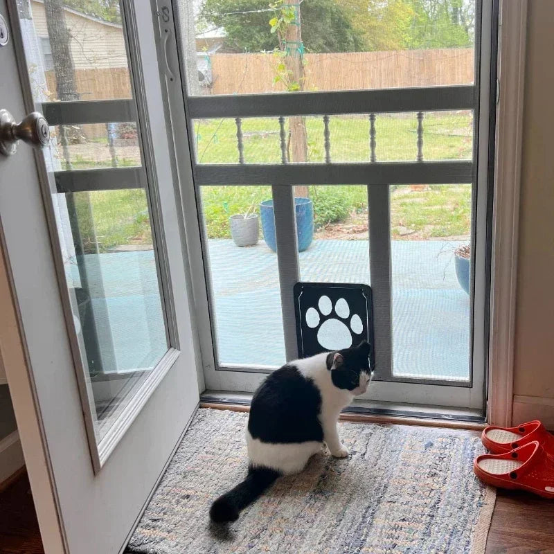 NONEDog Magnetic Pet Door Lockable Screen for Cats and Dogs