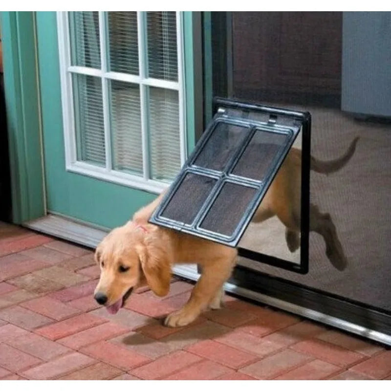 NONEDog Door Home Lockable Cat Screen Door For Mosquito Proof Window