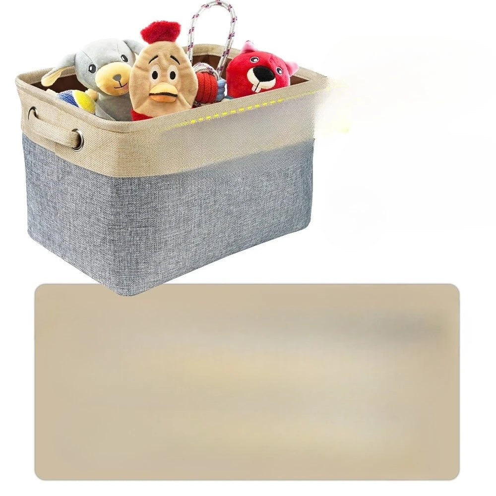 Personalized Dog Toy Basket With Free Name Print Foldable Storage