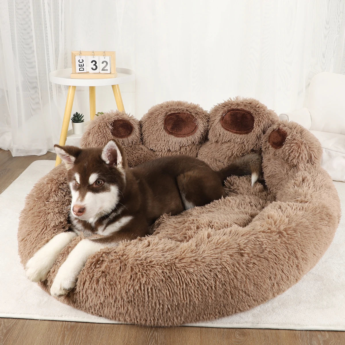 Fluffy, Cozy Pet Lounging Bed