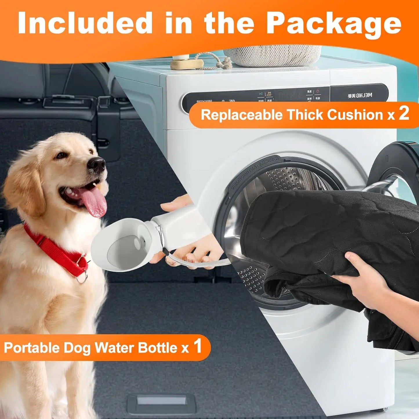 WedyvkoCN Waterproof Dog Car Hammock Seat Cover Protector