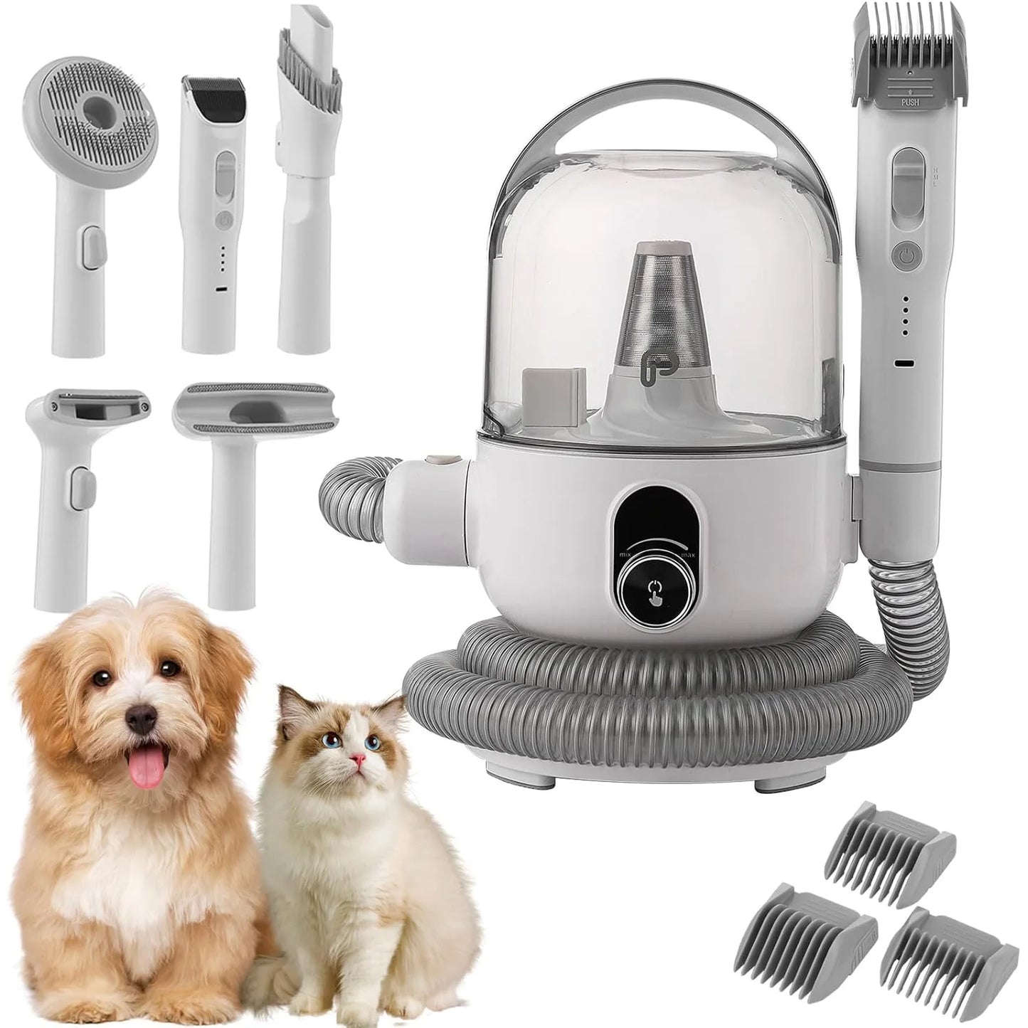 HiMISS Pet Grooming Kit 2L Vacuum Suction And 5 Tools