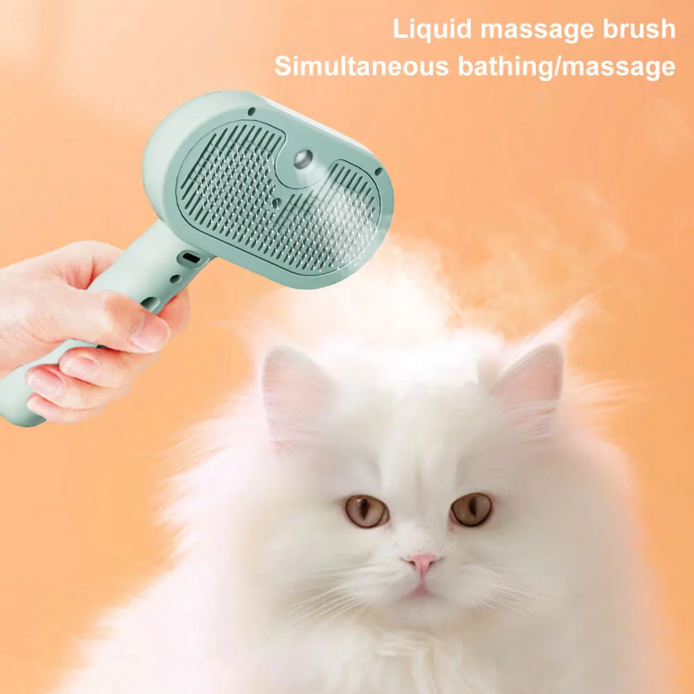Shunmaii 3 In 1 Cat Steam GroomingBrush For Pets Care