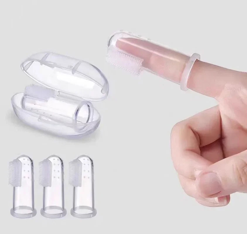 Silicone Fingertip Pet Toothbrush for Dogs and Cats
