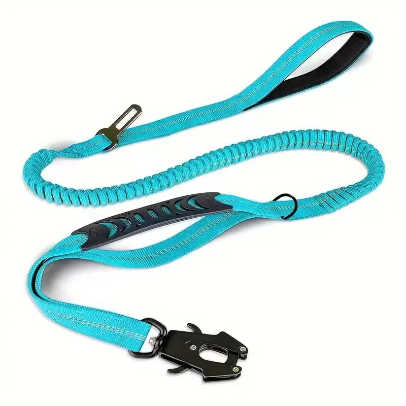 Reflective Shock Absorbing Car Seatbelt Leash For Large Dogs