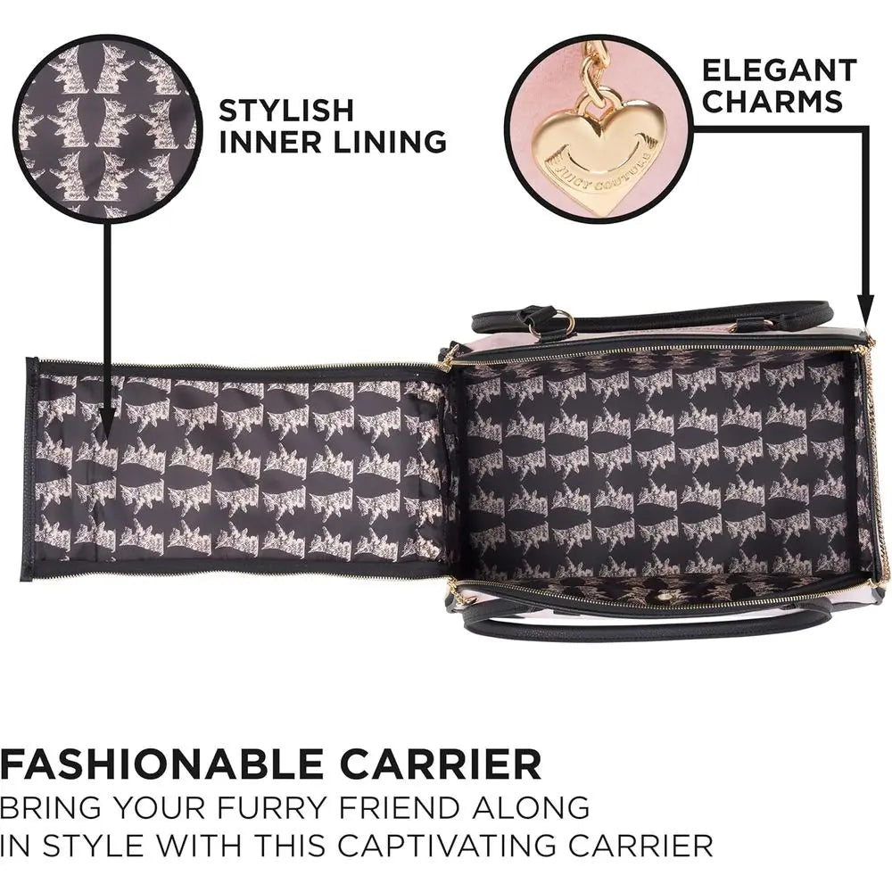 Give Me Treats Pet Carrier - Stylish Pink Travel Bag for Small Dogs and Cats