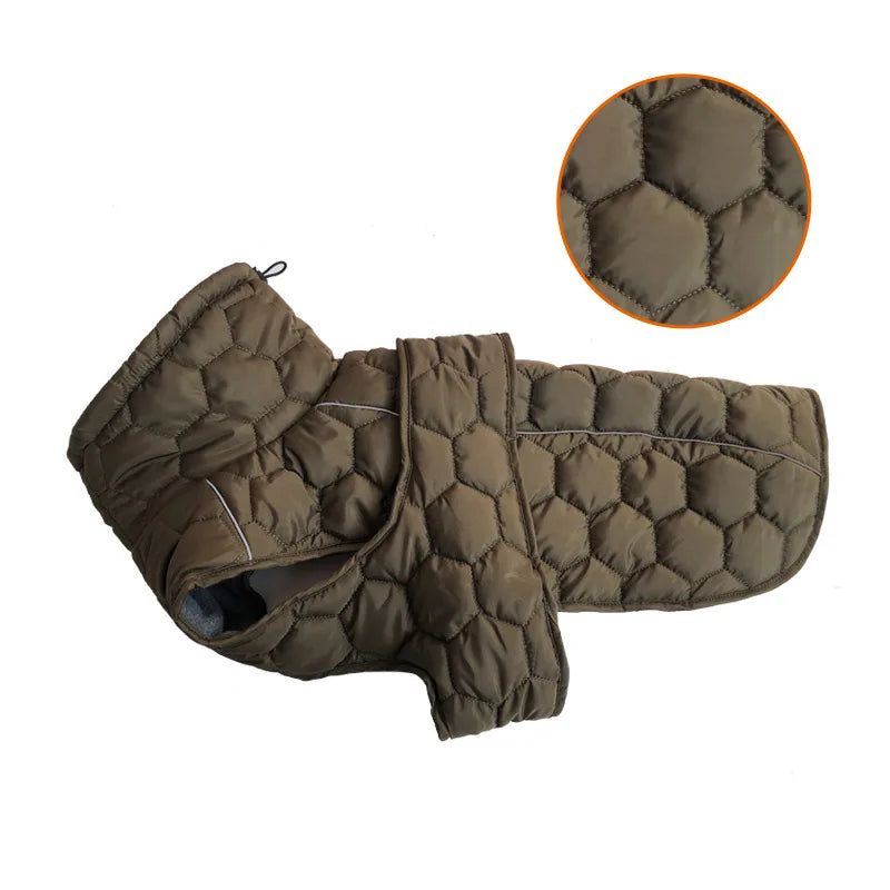 Feature Warm Reflective Turtleneck Dog Coat For Large Breed Snowsuit