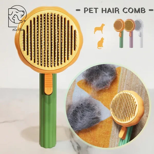 Cat Grooming Brush Self Cleaning Comb For Dogs And Cats