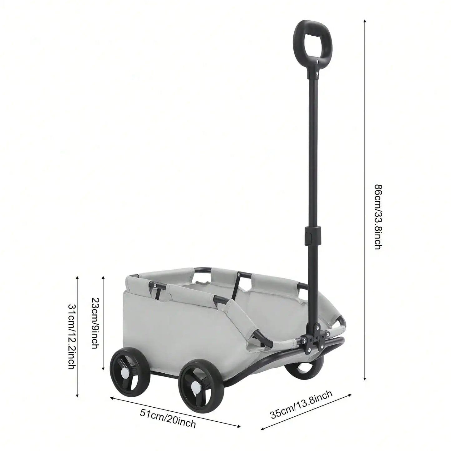 Foldable Dog Stroller for Small Pets with Smooth Rolling Wheels