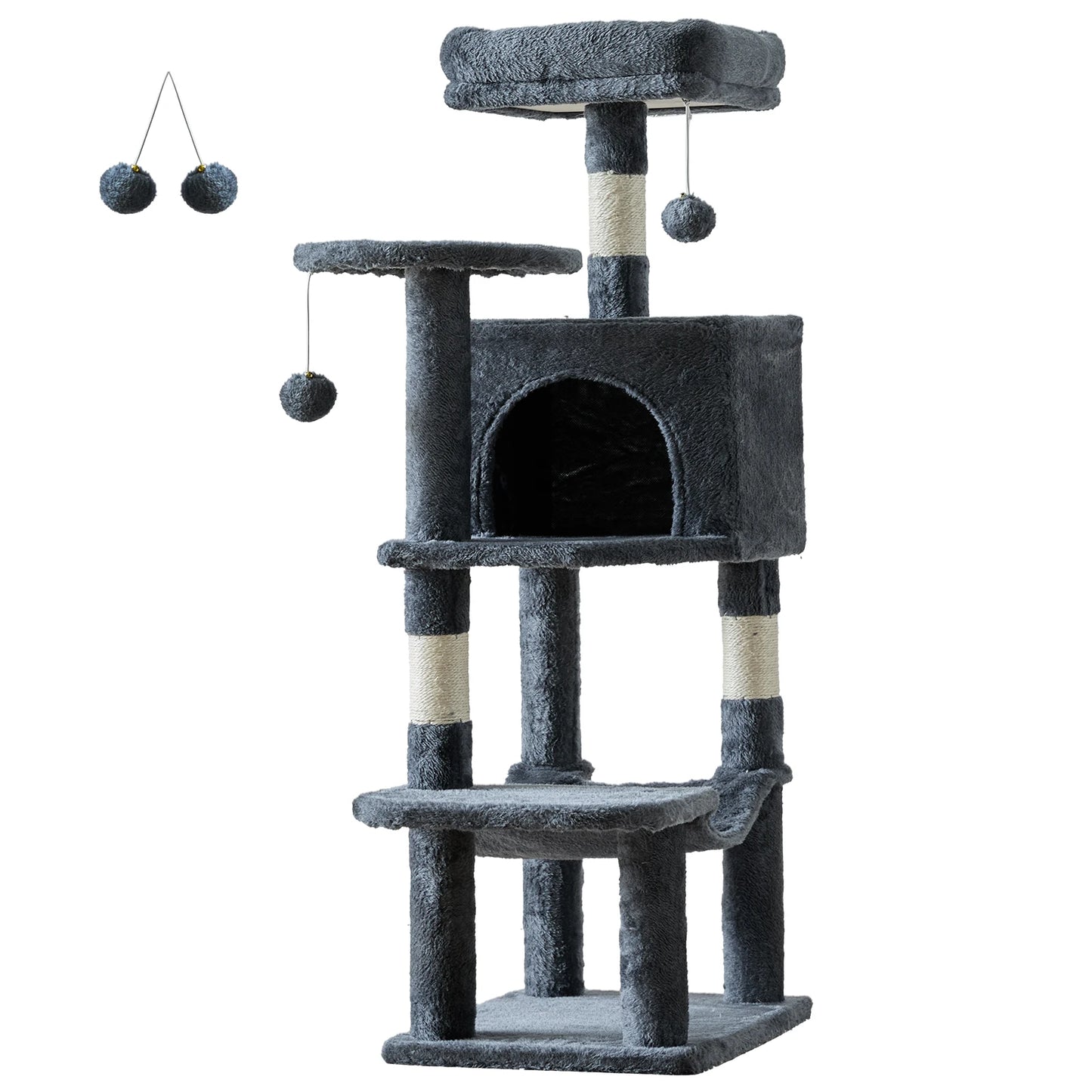 JHK Four Level Multi Cat Climbing Cat Tree Tower Sisal