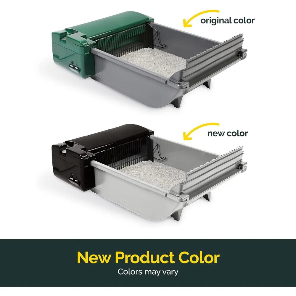 Self Cleaning Semi Automatic Cat Litter Box Smart Scoop For Two Cats