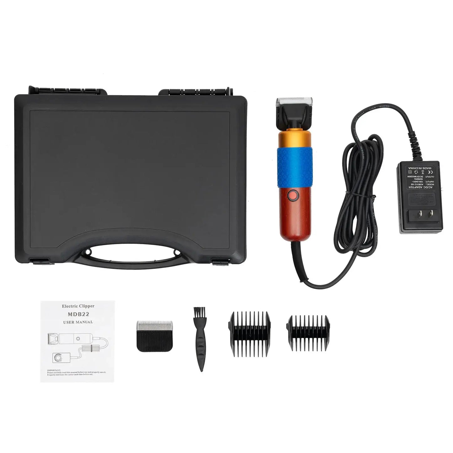36W Professional Dog Clipper Cat Hair Trimmer Pet Grooming Kit Adjustable Clipper Comb & Detachable Blades Trimmer by Furtastic Pet Essentials
