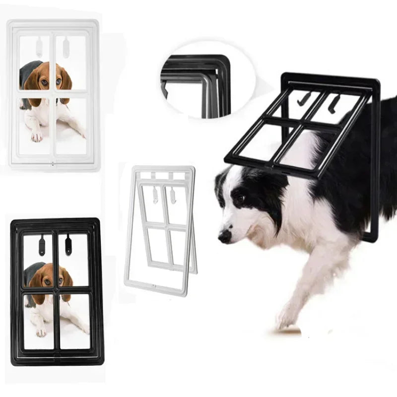 NONEDog Door Home Lockable Cat Screen Door For Mosquito Proof Window