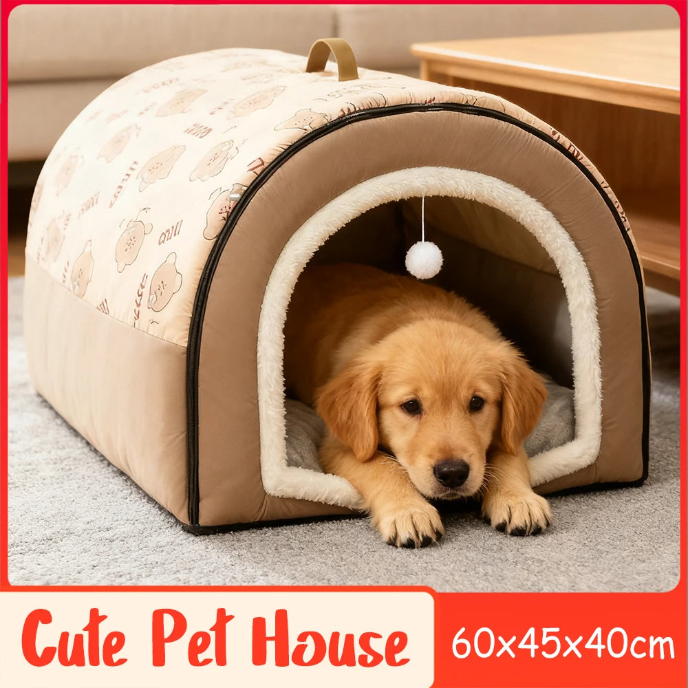 alloetCN Cute Removable Washable Pet House for Cats and Dogs
