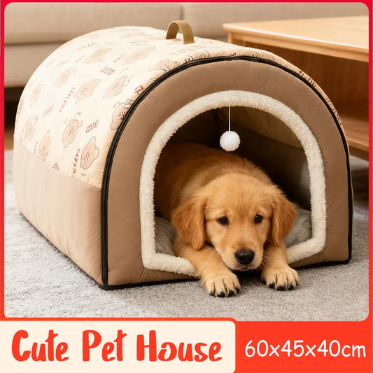 alloetCN Cute Removable Washable Pet House for Cats and Dogs