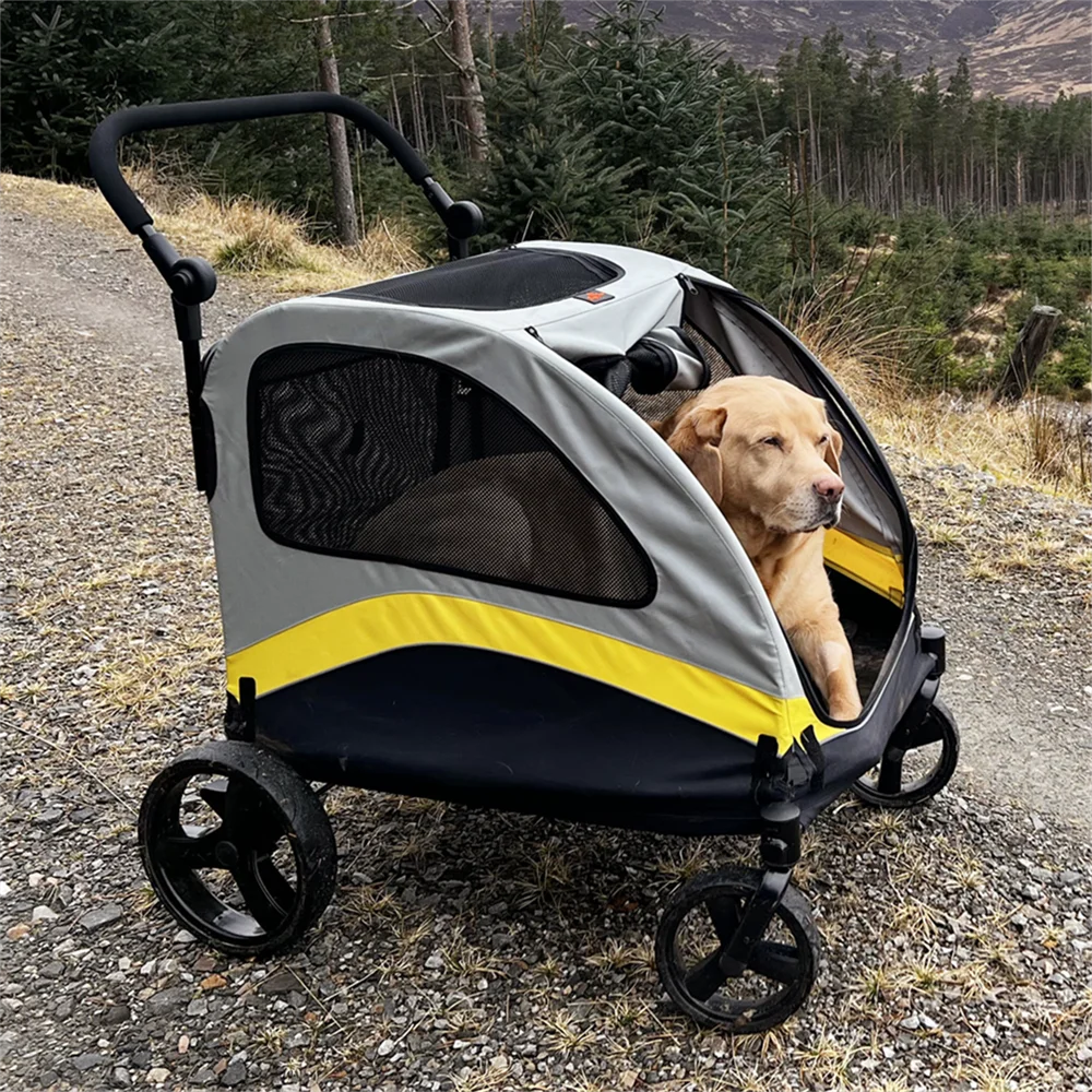 Breed All Breeds Premium Dog Stroller Pram Foldable Four Wheel