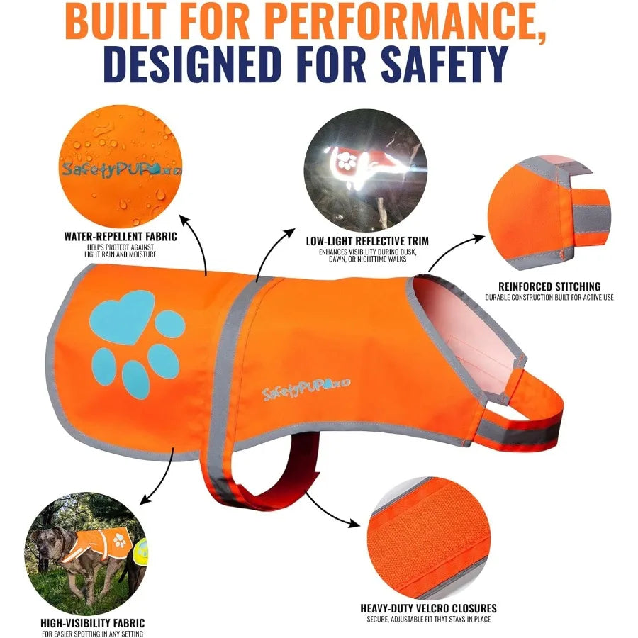 Hign-concerned Reflective Dog Vest For Enhanced Safety And Visibility