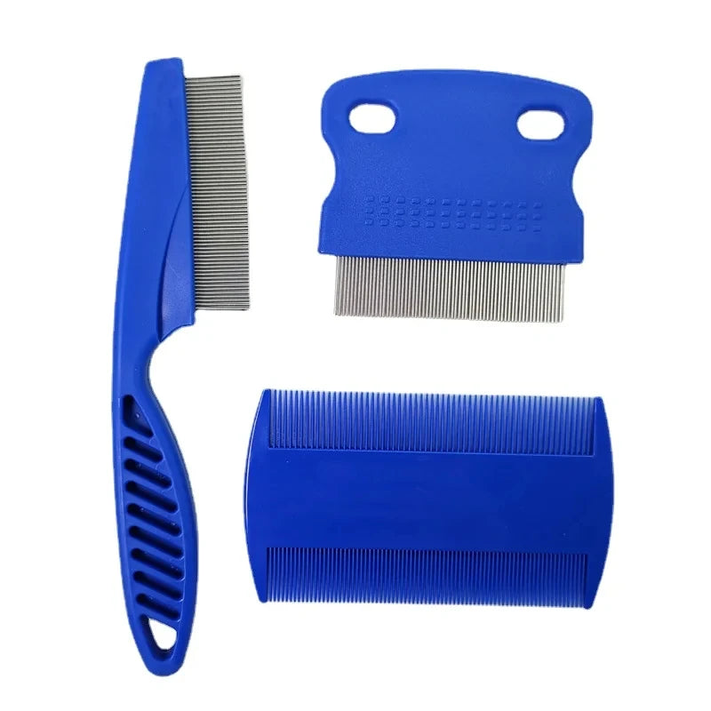 3 Piece Cat Grooming Flea Comb Set for Cats Deluxe