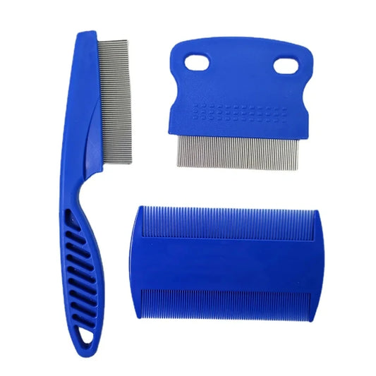 3 Piece Cat Grooming Flea Comb Set for Cats Deluxe